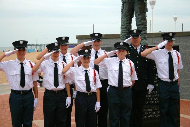 Ocean City, 2007.  In front of the Firefighter's Memorial.